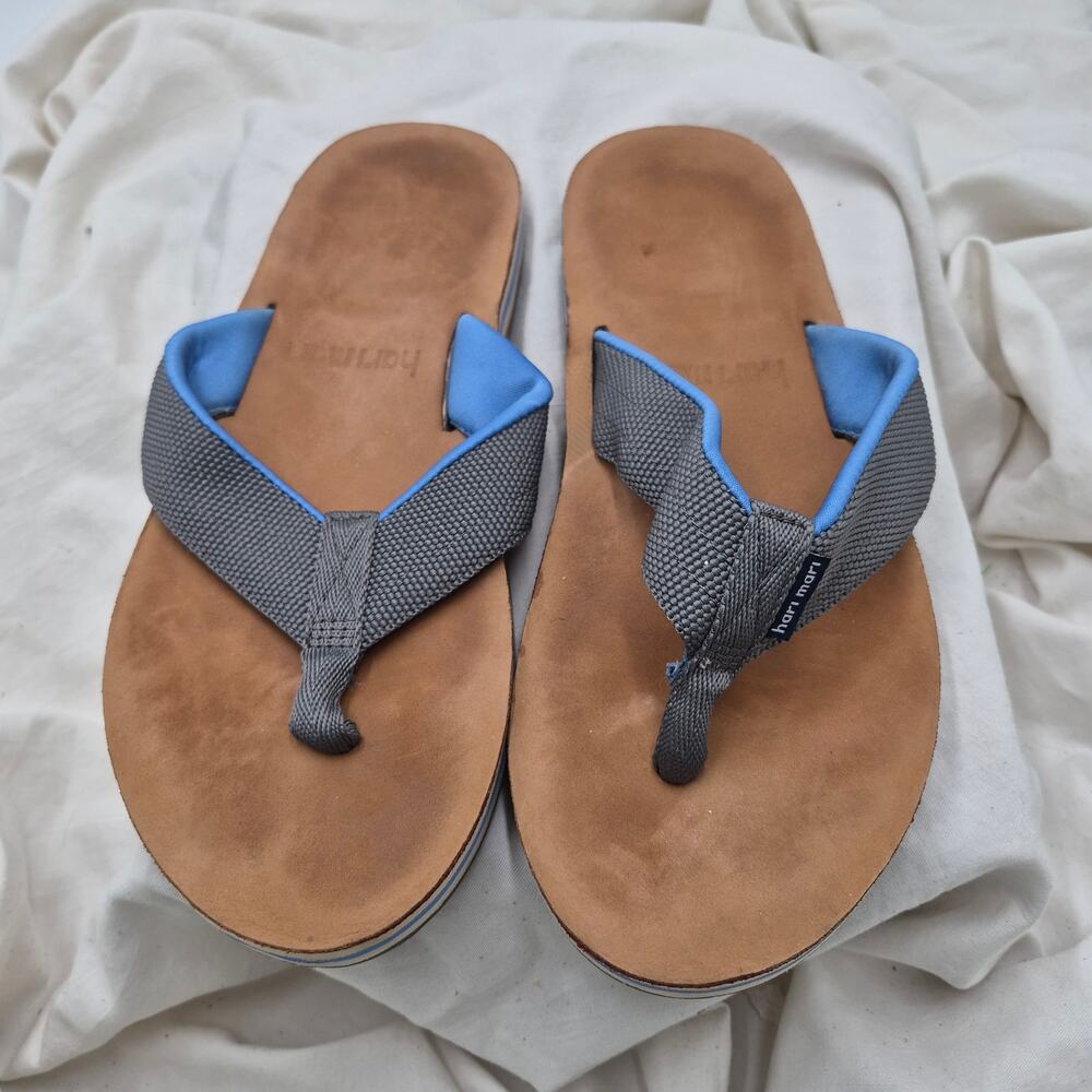 Hari Mari Scouts brown Leather Flip Flops Sandal Mens size 8
